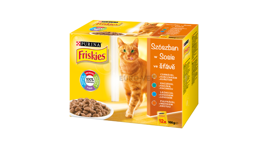 Friskies WC Multipack 12x100g - Chicken/Duck/Salmon/Turkey
