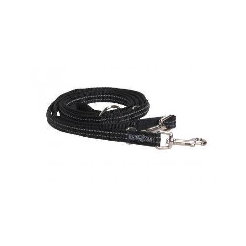 Kruuse Buster 7-Way Reflective Dog Lead - Black - Mini