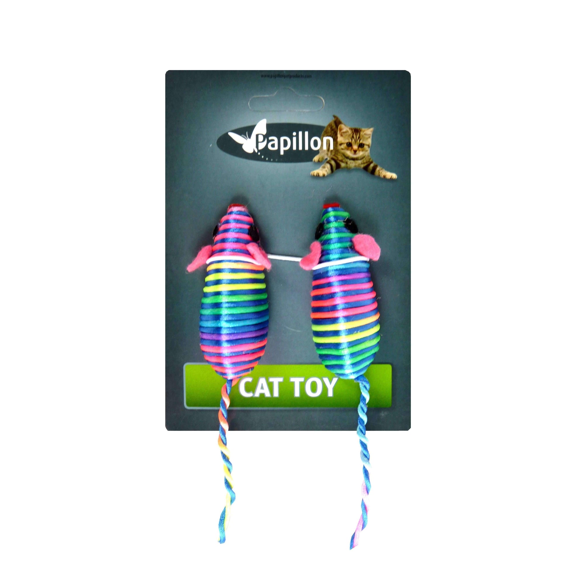 Papillon Cat toy coloured mice