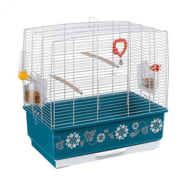 Ferplast Rekord 3 Bird Cage with  blue decorations