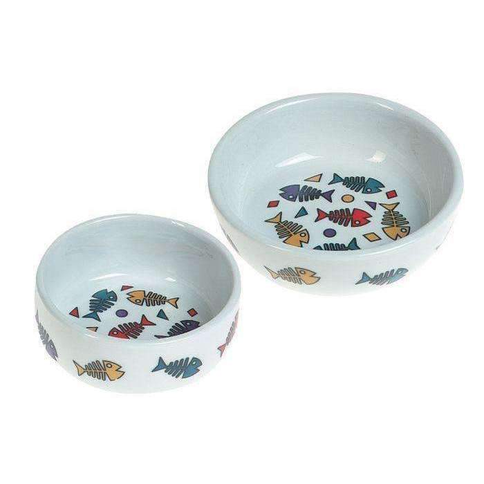 Karlie Feeding bowl porcelain Color 'Fish', 11cm