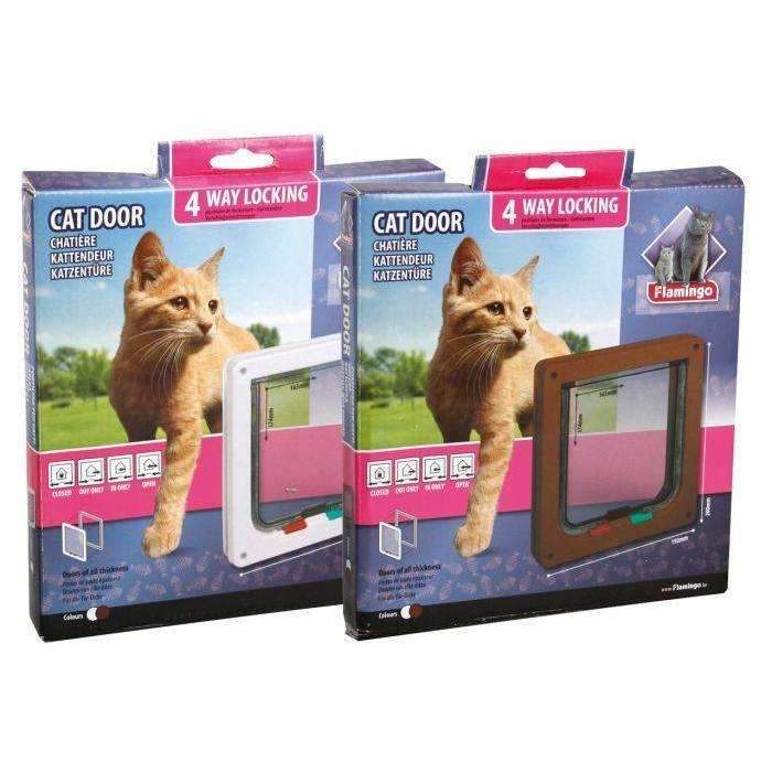 Karlie Flamingo Cat Door 4-Way Brown 20cm*19,2cm