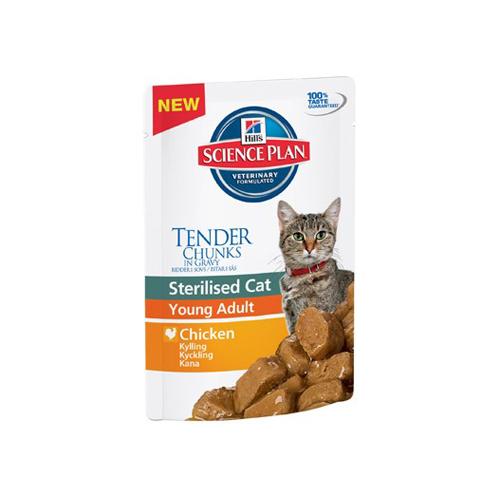 Hill's Feline Young Adult Sterilised Cat Chicken -Pouch 12x85g