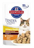 Hill's Feline Adult Urinary & Hairball Chicken - Pouch 12x85g