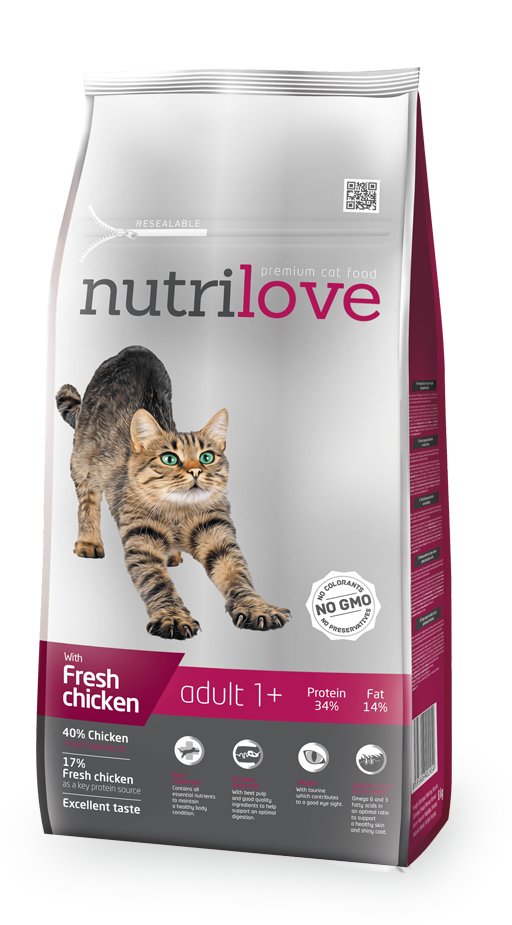 Nutrilove Adult Cat Chicken - Dry 1,5kg