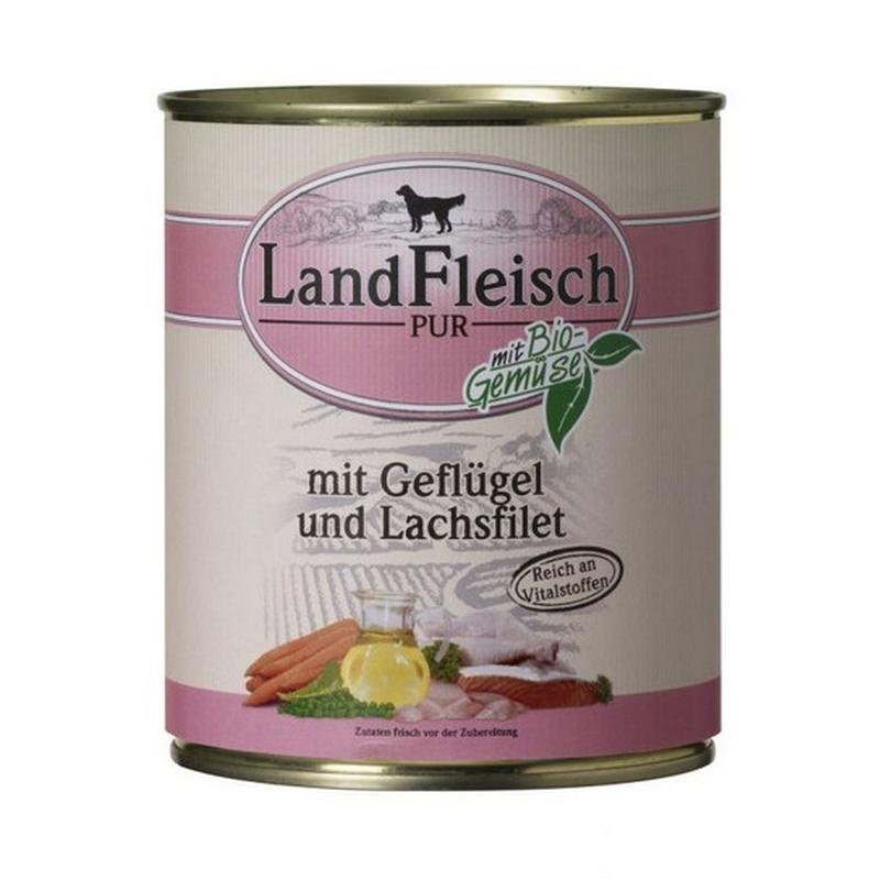 Landfleisch Pure Poultry & Salmon Fillet With Vegetables - 800g