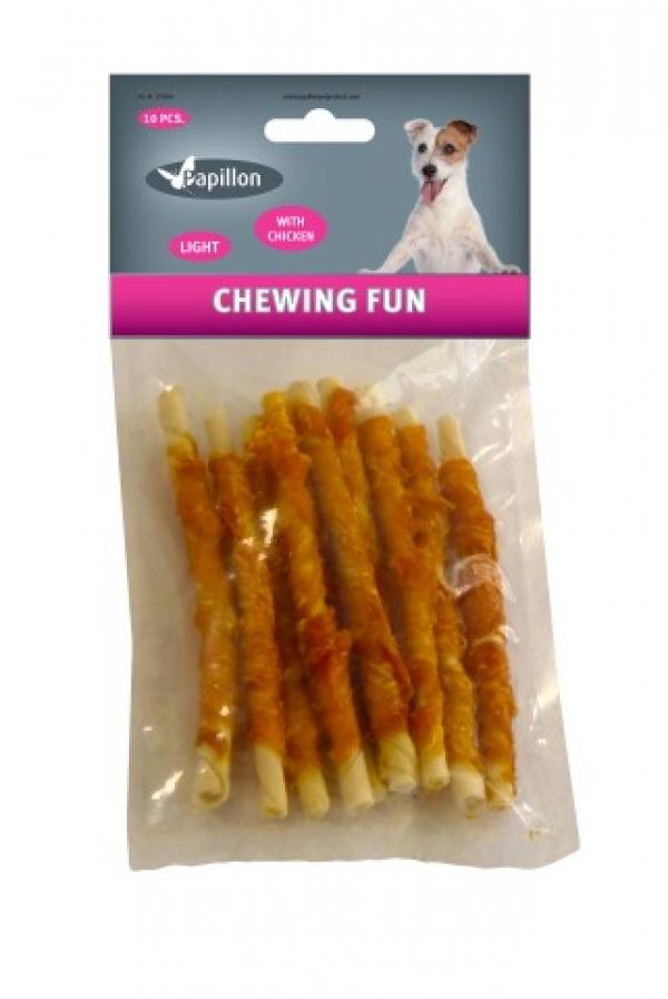 Papillon White Twisted Sticks+Twisted Chicken 12½cm 10pcs