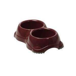Moderna Double plastic bowl for dogs and cats  1 H106202 2х11 cm 2х330 ml Claret TTT