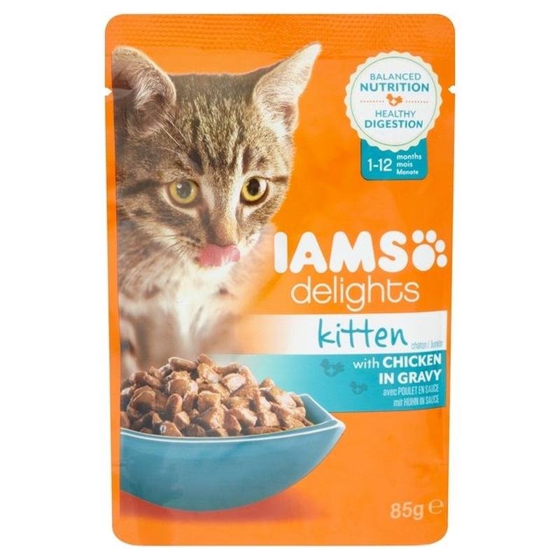 Iams Cat Delights Kitten Chicken In Gravy 85g