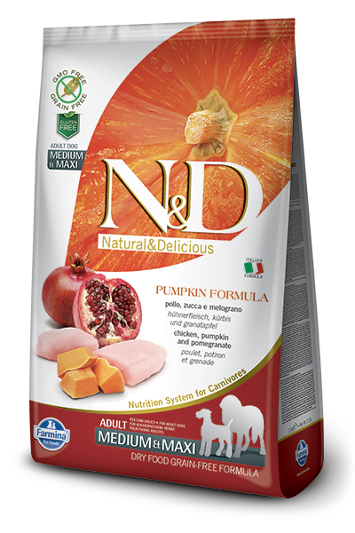 Farmina N&D Grain Free Chicken & Pomegranate With Pumpkin Adult Medium & Maxi - 12kg