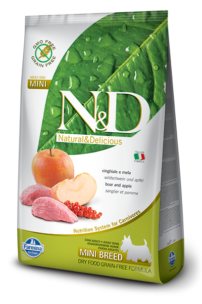 Farmina N&D Grain Free Boar & Apple Adult Mini - 2.5kg