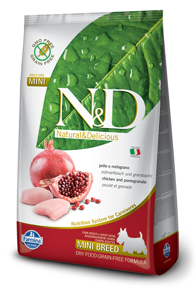 Farmina N&D Grain Free Chicken & Pomegranate Adult Mini - 800g
