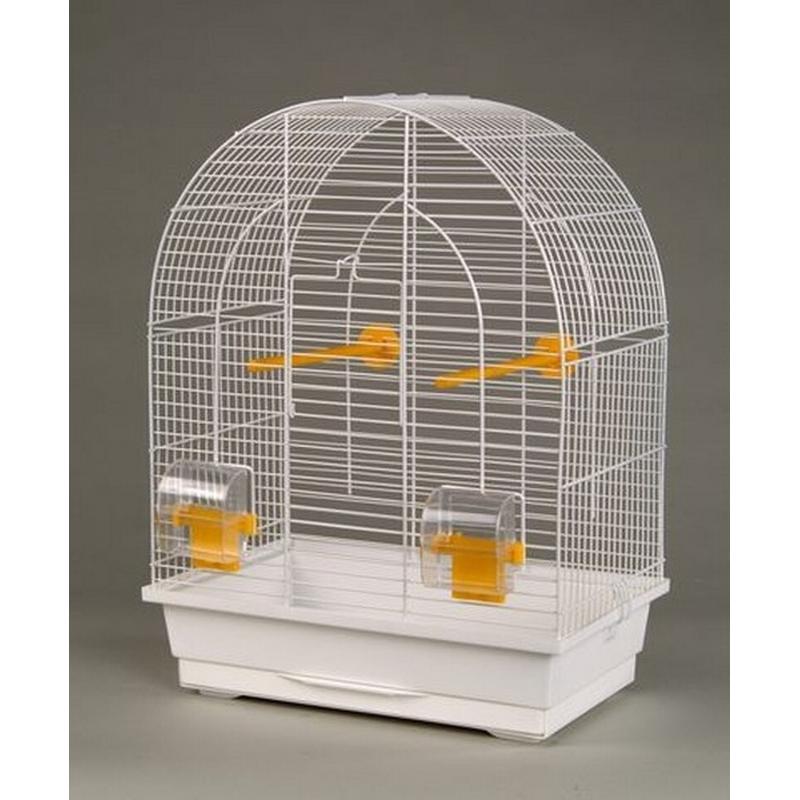 Inter-Zoo Duvo White Bird Cage with Bird Accessory
