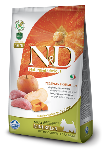 Farmina N&D Grain Free Boar & Apple With Pumpkin Adult Mini - 800g